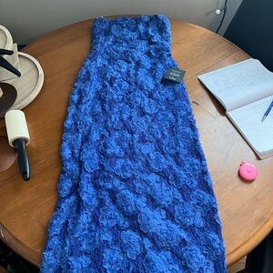 Lulu's Royal Blue Floral Lace Dress